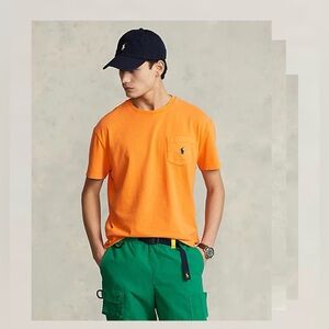 Polo Ralph Lauren Classic Fit Cotton-Linen Pocket T-Shirt